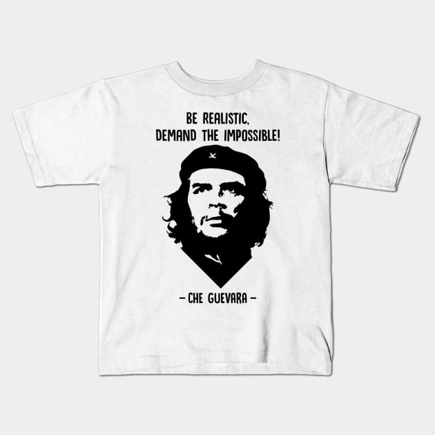 Che Guevara Quotes Kids T-Shirt by Aldyz